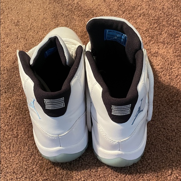 Jordan Kids White and Light Blue Sneakers - Picture 3 of 6